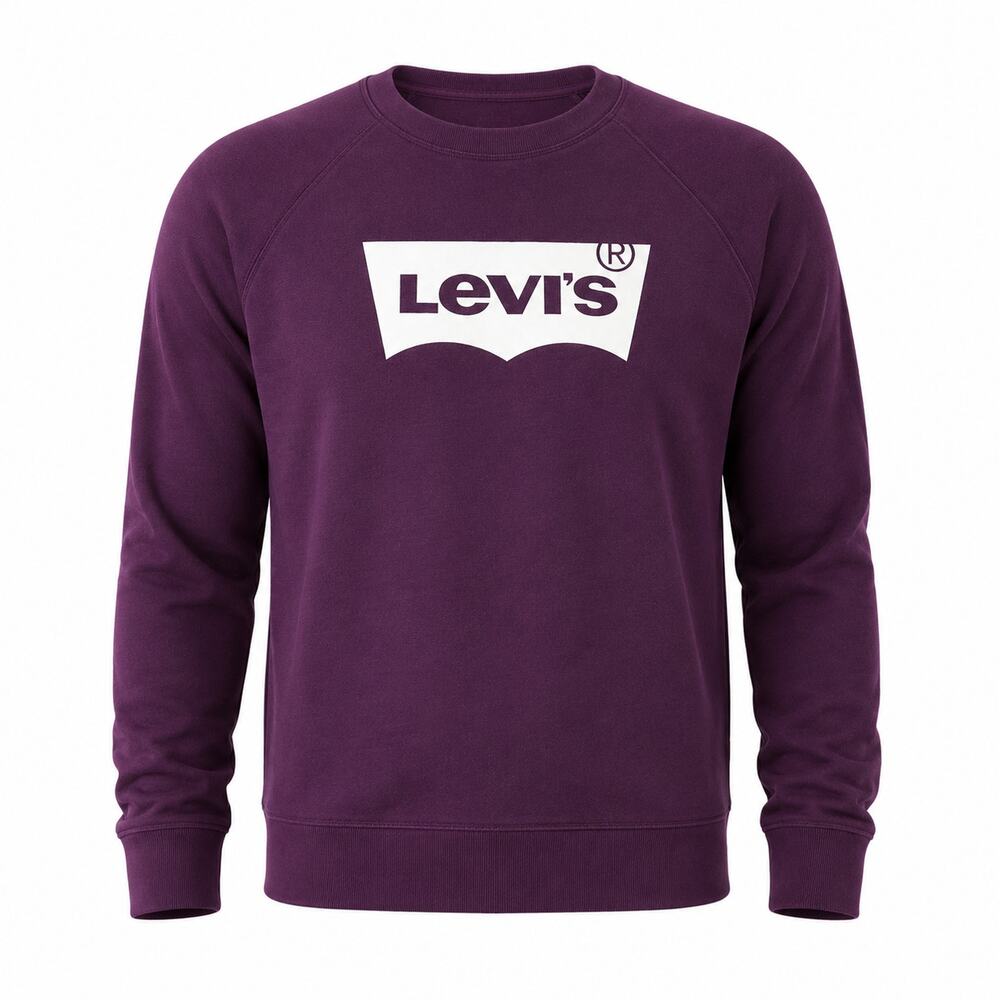Levis Logo Sweatshirt Purple Crewneck Pullover Casual Womens XL